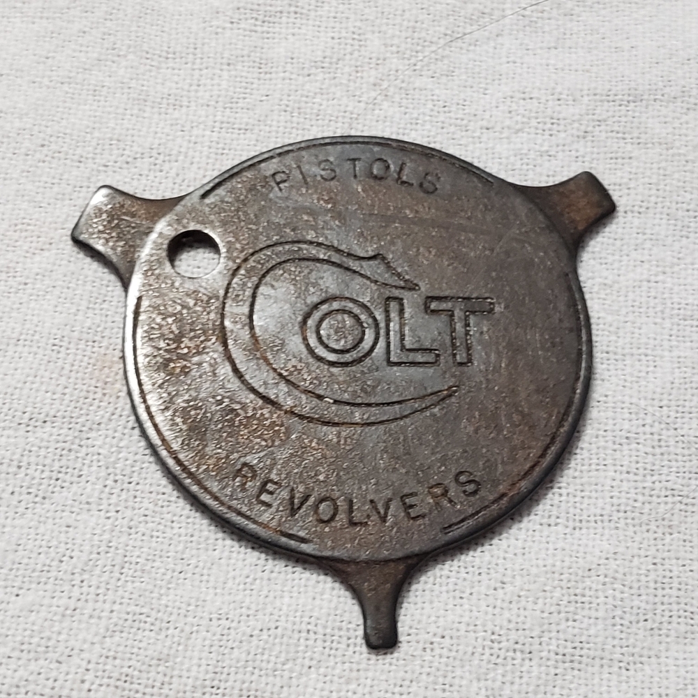 Advertisement Piece Colt Pistols Revolvers Metal Emblem Multi-Tool and Keychain